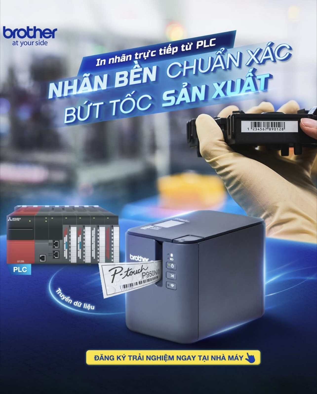 In nhãn trực tiếp từ PLC trong nhà máy 0944523668